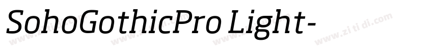 SohoGothicPro Light字体转换